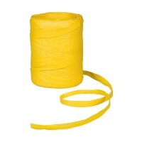 Raffia decorative ribbon,  yellow,  8 mm x 100 m, gift...