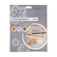 Metal leaf, gold, 160 x 160 mm, 25 sheets/pack
