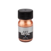 Metallic paint, water-based,  good coverage, 30 ml copper