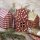 Houses and trees made of kraft cardboard, craft set with 12 sheets, 48 parts