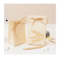 Deko-Vögel Gold,  filigrane Papierdeko, wasserfest - 2 Stück/Set