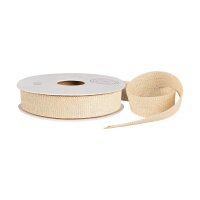 Paper ribbon,  natural 20 mm x 7 m, sturdy decorative tape