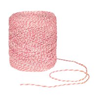 Flax yarn, two-coloured pink and natural, 3.5 mm, ca. 470...
