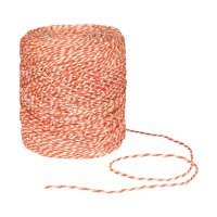Flax yarn, two-coloured orange and natural, 3.5 mm,...