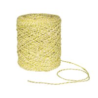 Flax yarn, two-coloured light-green and natural, 3.5 mm,...