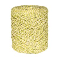 Flax yarn, two-coloured light-green and natural, 3.5 mm, ca. 470 m linen yarn, 1 kg bobbin