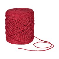 Flax yarn plain red, 3,5 mm, ca. 470 m linen yarn, 1 kg...
