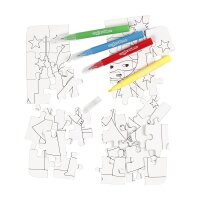 Mini creative set "Superhero", craft set for children Puzzle with 4 mini markers
