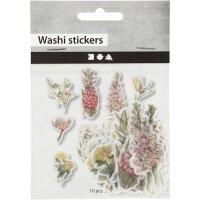 Sticker »Flowers« adhesive paper labels  30 pieces/ pack