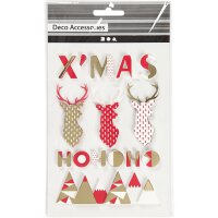 3D sticker "Reindeer", stickers made of thick paper 15 pieces/ pack
