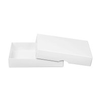 Folding box with lid, 10 x 14 x 2.5 cm, white, recycled...