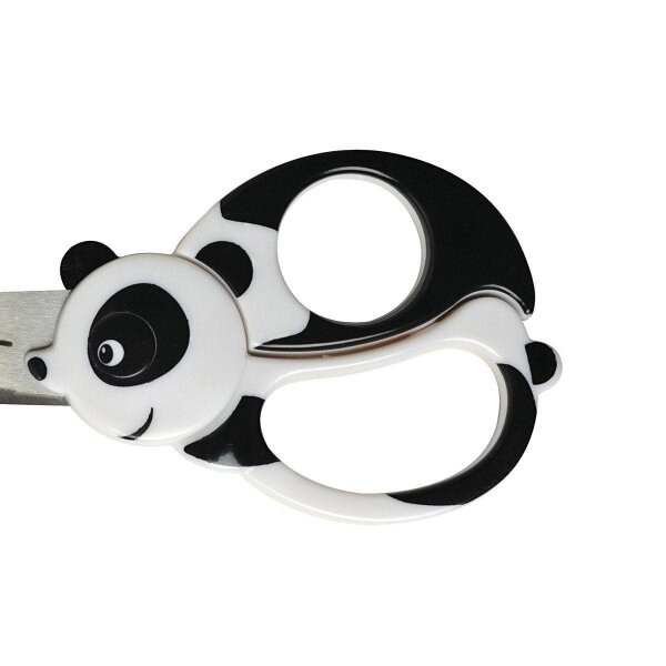 Kinderschere mit Panda, 13 cm, kleine Universal-Bastelschere