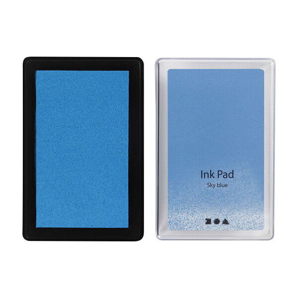 Stamp pad  light blue, size 9 x 6 cm, height 2 cm, acid-free