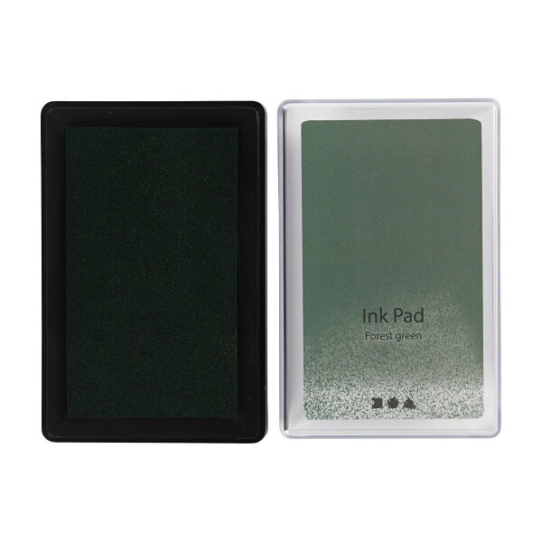 Stamp pad dark green, size 9 x 6 cm, height 2 cm, acid-free