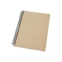 Notebook with spiral binding, A5 kraft cardboard, 80...