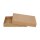 Folding box 20.5 x 20.5 x 2.5 cm, brown, with lid, jade kraft cardboard - 10 boxes/set