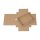 Folding box 20.5 x 20.5 x 2.5 cm, brown, with lid, jade kraft cardboard - 10 boxes/set