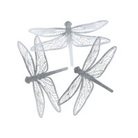 Decorative dragonflies silver, filigree paper decoration,...
