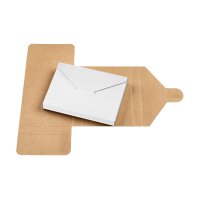 Folding box "Mailer C6",16,2 x 11,4 x 2,0 cm, brown-white, jade cardboard - 10 boxes/set