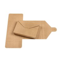 Folding box "Mailer C6",16,2 x 11,4 x 2,0 cm, brown-white, jade cardboard - 10 boxes/set