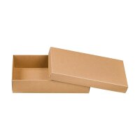 Folding box 15.5 x 23.5 x 5.0 cm, brown, with lid, jade...