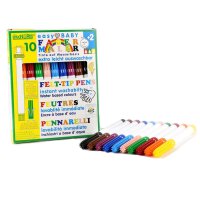 easy baby fibre-tip pens, 5mm, easy to wash out - 10 colours