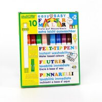 easy baby fibre-tip pens, 5mm, easy to wash out - 10 colours