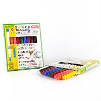 Fibre-tip pens 9+1, incl. eraser pen - 9 colours -...