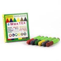 Textile wax crayon, WAX Tex nawaro - 6 colours