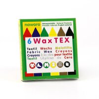 Textil Wachsmaler zum Einbügeln, WAX Tex nawaro - 6 Farben