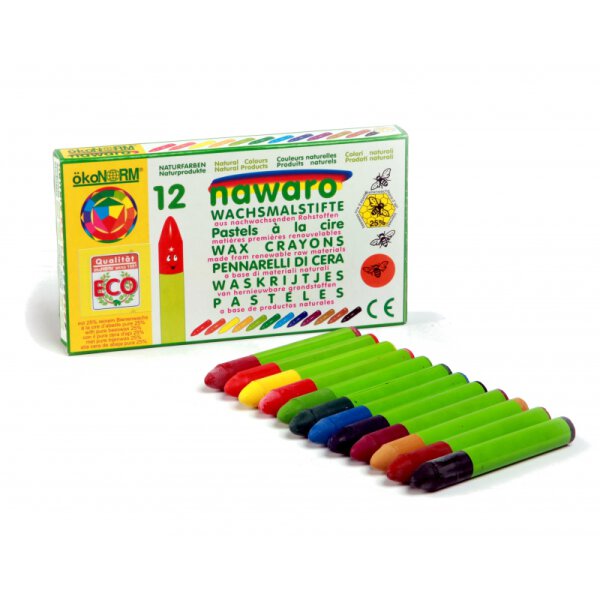 Wax crayon nawaro, in carboard box - 12 colours