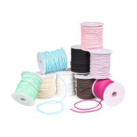 Pink cord leather look, decorative ribbon, 3 mm x 45 m, roll