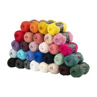 Cotton yarn, 50 g, 170 m 100% cotton, various colours