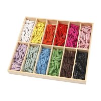 Small clothes pegs in 12 colours, wood, 25 mm, decorative...