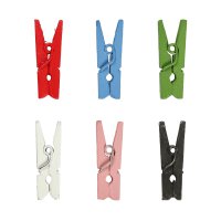Small clothes pegs, colour according to choice, wood, 25...
