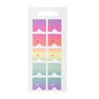 Register stickers, rainbow with gold embossing, 10...