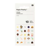 Paper Poetry Sticker, Icons, 10 Bögen, Aufkleber