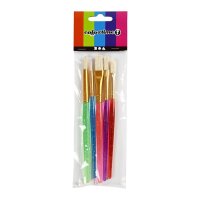 Brushes for children, flat and round, width 5-10 mm,...