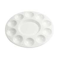 ArtistLine Round plastic pallet, 17 cm, White, with 10 wells