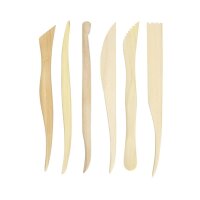 Modeling wood set, 15 cm, modeling spatula - set of 6
