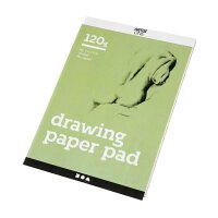 Painting block, A5, white, 30 sheets 120 g/m²