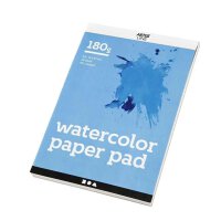 Watercolor paper pad, A5 white, 20 sheets 180 g/m²