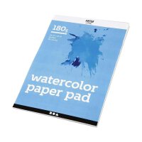 Watercolor pad, A4 white, 20 sheets, 180 g/m²