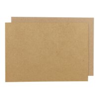 25 x A6 card, kraft cardboard 283 g/m², brown, unprinted