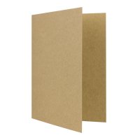 Folding card A6, kraft carton 244 g/m², unprinted, brown - 25 pcs/pack