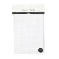 Aida fabric, white, 35 boxes per 10 cm, 50 x 50 cm,...