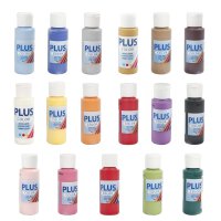 Plus Color water-based acrylic paint, various colors, 60 ml