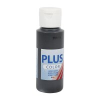 Plus Color Acrylfarbe auf Wasserbasis, Schwarz, 60 ml