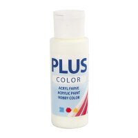 Plus Color Acrylfarbe auf Wasserbasis, Weiß, 60 ml