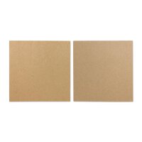 25 x Card 12 x 12 cm, kraft cardboard 244 g/m², brown, unprinted